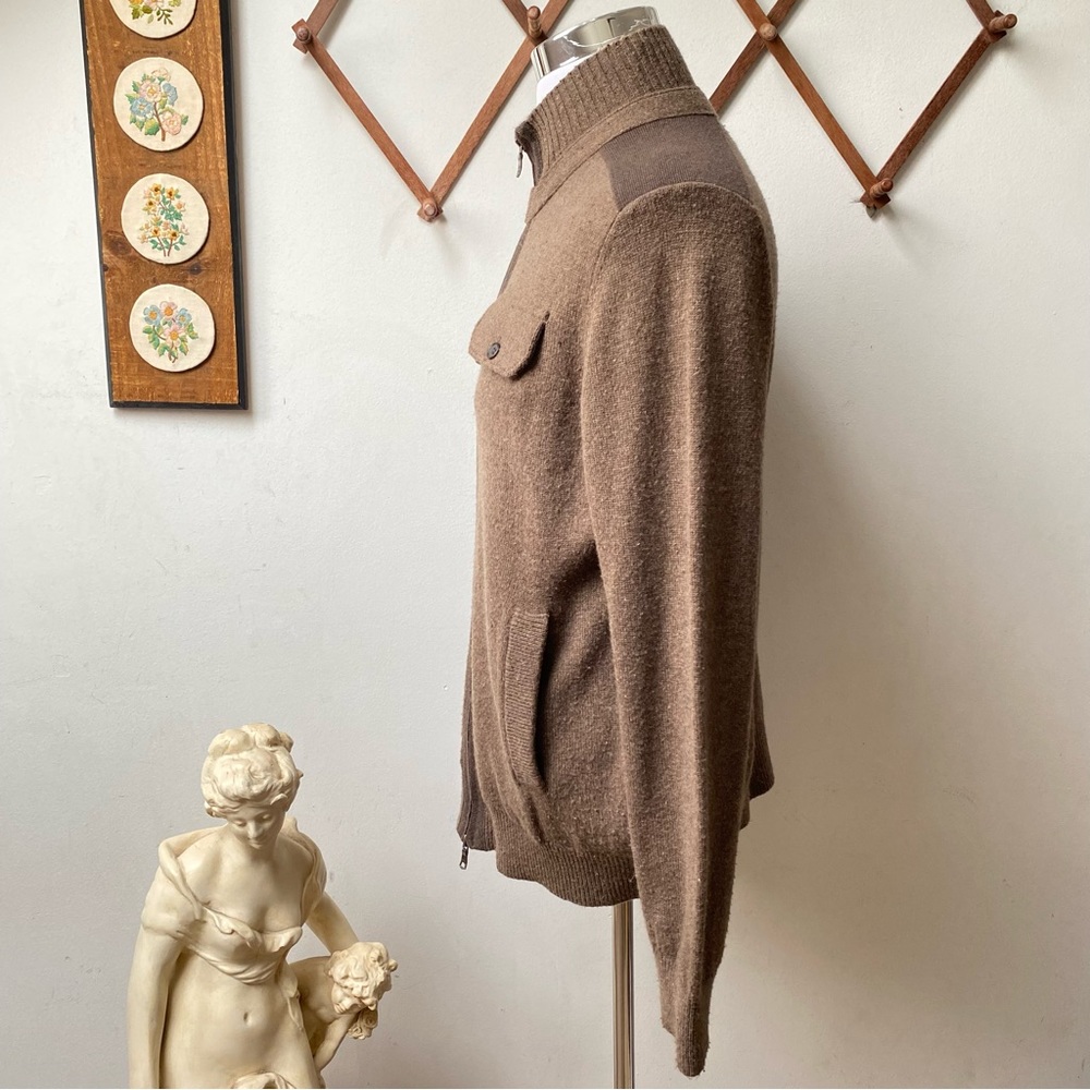 Banana Republic Wool Knit Brown Sweater Jacket - Picture 5 of 12